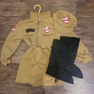 GIRLS MEDIUM (5-7) GHOSTBUSTER DRESS UP HALLOWEEN OUTFIT - HOLTZMAN - GUC